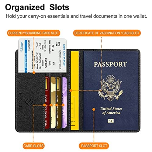 FINTIE Passport Holder Slim Travel Wallet RFID Blocking Card Case — view 4