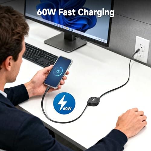 Cable Matters 2-Pack Retractable USB C to USB C Cable, 1m — view 3