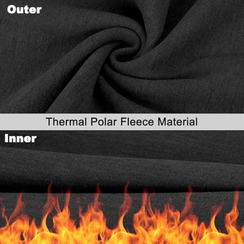 PATIKIL Winter Neck Warmer, 2 Pack Windproof Neck Gaiter Cold Weather Scarf Face Covering Ski Gaiter for Men Women, Black, Burgundy — view 5