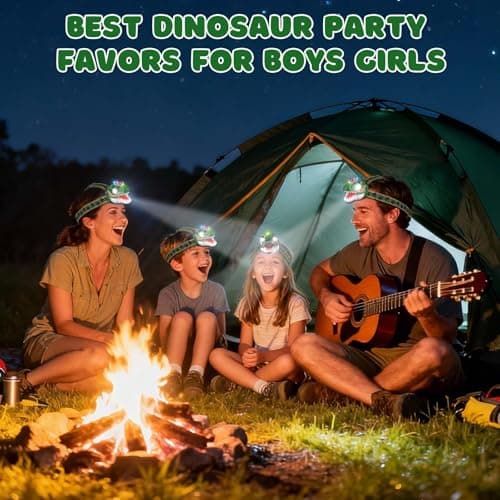 QCTOYS Kentrosaurus Dinosaur Headlamp LED Lights Adjustable Headband — view 2