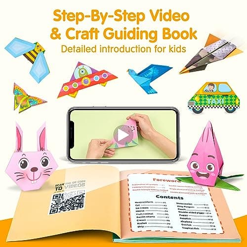Mocoosy 224 Sheets Origami Kit for Kids Age 5-12, 72 Patterns Origami Paper — view 3