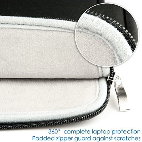 CCPK 14" (Narrow Bezel) Laptop Sleeve Compatible for 13 Inch MacBook Air Pro Hp 14 Inch Laptop Cover Chromebook 14 In Pavilion 360 Acer ASUS Lenovo 14in Computer Case Bag Waterproof PU Leather, Black — view 6