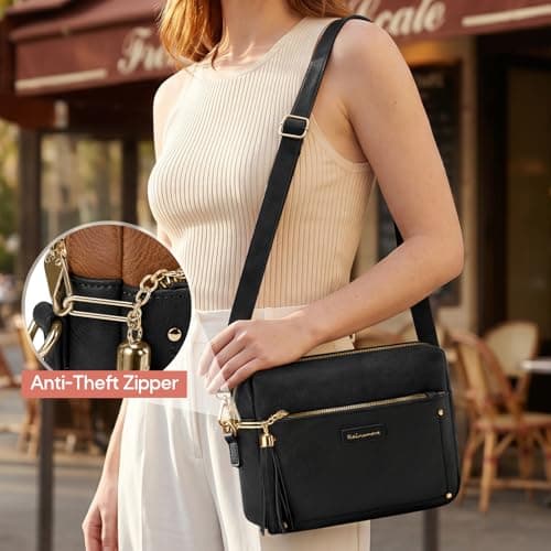 RAINSMORE Crossbody Bag for Women Small Handbags with Anti Theft Zipper — view 4