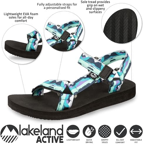 Lakeland Active Women's Mockerkin Adjustable Outdoor Walking Lifestyle Sandals - Wasdale Nightfall - 4 — view 4