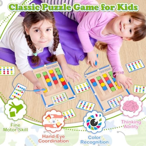 Montessori Toys for 3 4 5 6 Year Old Boys, Kids Magnetic Maze Puzzle Games — view 4