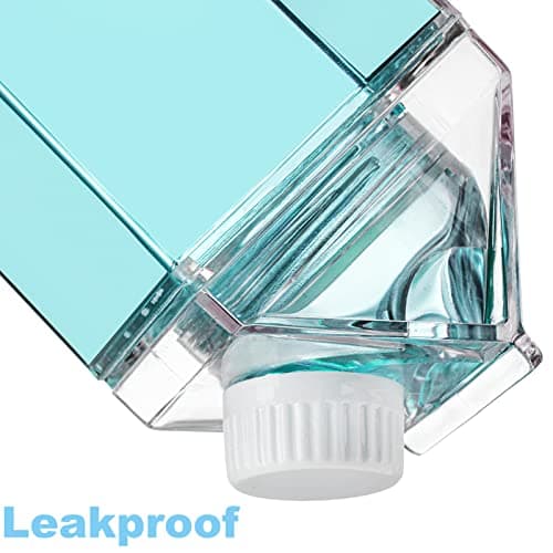 Yarlung 6 Pack Plastic Milk Box, 17 Oz/500ml Clear Portable Milk Carton Water Bottle Square Juice Bottle for Outdoor Sports Travel Camping Activities - BPA Free Environment Friendly Material — view 4