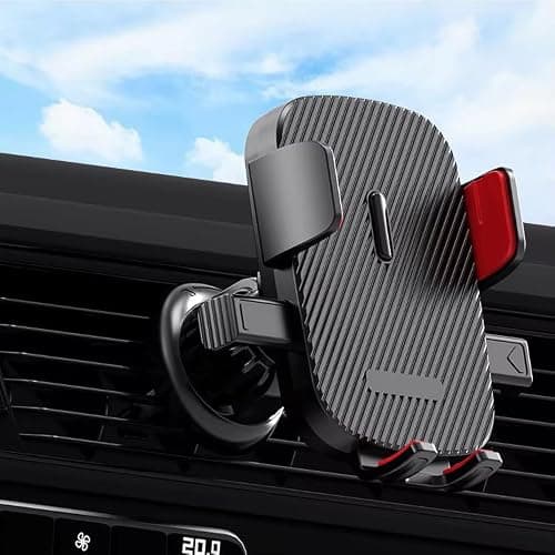 ZOYII Gravity Car Phone Holder for Air Vent, Quick Release Operation Auto Lock Cell Phone Mount, 360° Adjustable Vent Clip Phone Stand, Hands-Free Compatible Holder and All Smartphones — view 2