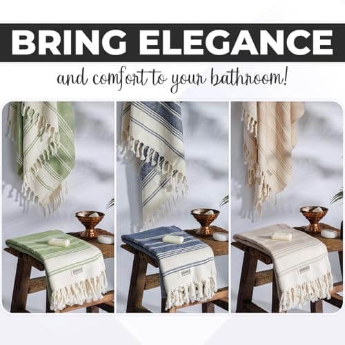 DEMMEX Organic Turkish Cotton Beach Bath Hammam Towel – Quick-Dry, Lightweight, Sand-Free Beach Towel & Blanket – Luxury Bathroom & Hammam Towel Peshtemal, OEKO-TEX Certified, 180x90cm, Denim Blue — view 3