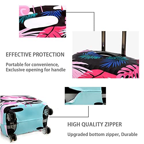 FANSU Luggage Covers for Suitcases Trolley Case Cover for Luggage, Animal Print Elastic Anti-Scratch - Travel Suitcase Cover Protector, 18-32in Small Medium Large Luggage (Monkey,XL(29-32in)) — view 4