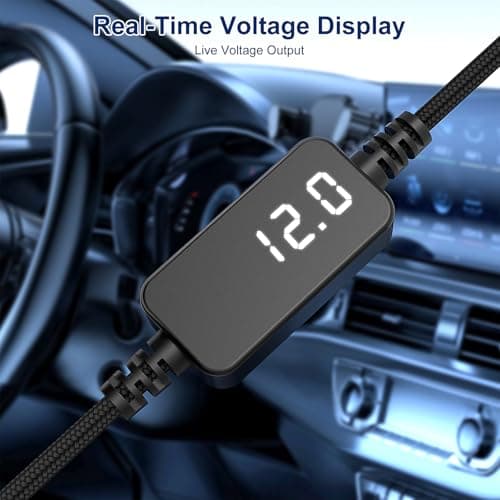 J&D USB A to 12V Cigarette Lighter Adapter Cable, 18W USB A DC 12V Car Socket Converter for Dash Cam, GPS, Driving Recorder, Supports Voltage Display, Durable Red Cord, 1.5 Meter — view 2