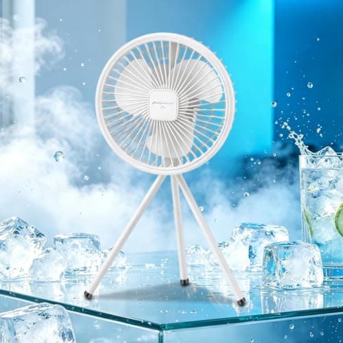 Solar Fans for Outside Floor Desk Air Blower Device with Tripod Stand — view 2