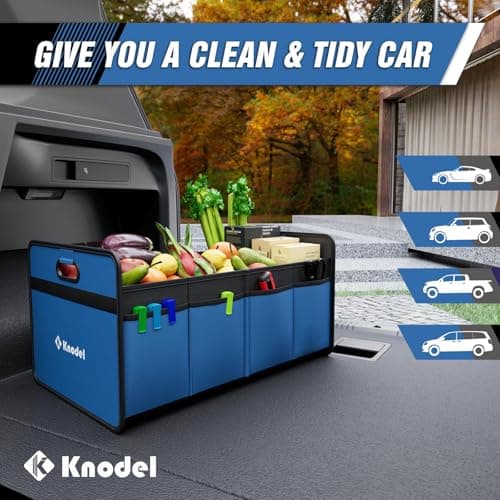 K KNODEL Car Boot Organiser, Foldable Car Boot Storage (Small, Blue) — view 4