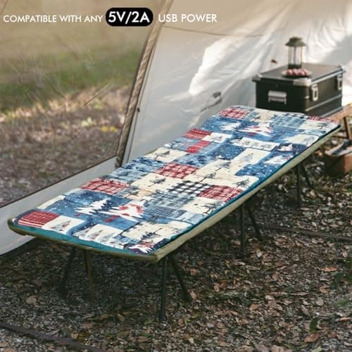 STANDERECT Heated Sleeping Bag Liner, 3 Adjustable Temperature Levels, Heated Sleeping Bag pad for Cold Weather Backpacking or Hiking, Multi USB Power Supported — view 4