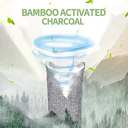 6 Pack Bamboo Charcoal Air Purifier Bags Odor Absorber Odor Absorber Natural Car Air Freshener Odor Eliminators for Home Pets — view 4