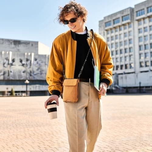 VULKIT Multifunctional Crossbody Phone Bags Lightweight Nylon Shoulder Bag RFID Blocking Family Passport Holder for Men Women Teenagers Outdoor Travel Casual Daily — view 2