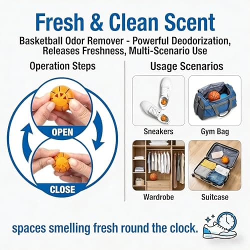 6 PCS Shoe Deodorizer Balls, Long-Lasting Shoe Odour Eliminator & Freshener, Spherical Scented Balls for Smelly Trainers, Gym Bags and Lockers, Natural Shoe Smell Remover for Men, Women Kids(Cologne) — view 3