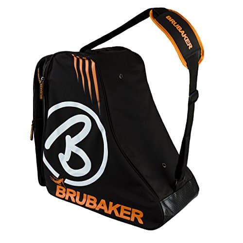 BRUCAKER Davos Combo Set, Ski Bag and Boot Bag for 1 Pair of Skis and Poles and Shoes, Schwarz - Orange, 170 cm — view 3