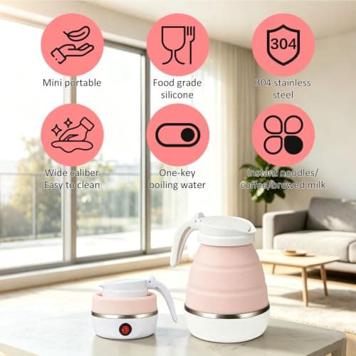Travel Kettle Electric Foldable Camping Kettle Collapsible Kettle — view 2