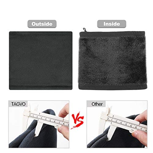 TAGVO 2 PCS Winter Fleece Neck Warmer, Soft Double Layer Fleece Thick Thermal Neck Gaiter Elastic Multifunctional Scarf Windproof Skiing Neck Tube Ear Warmer Balaclava Hood Unisex for Outdoor Sports — view 6