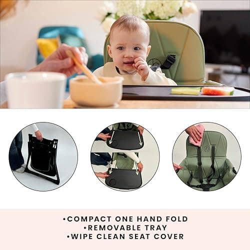 Ickle Bubba Flip Magic Fold Highchair (Sage Green) — view 4