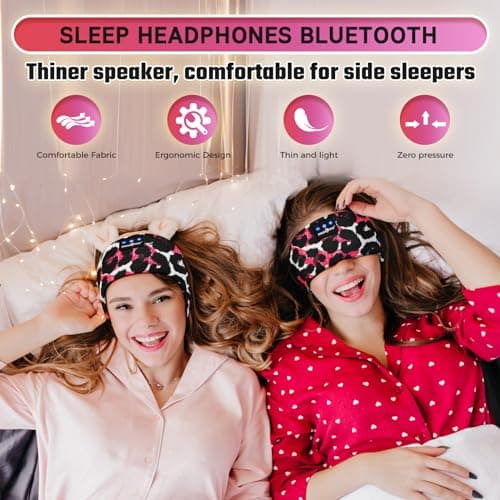 MUSICOZY Bluetooth Sleep Headphones, Wireless Headband Headphones for Sleeping & Side Sleepers, Comfortable Music Headphones with Microphone & 16Hrs Playing, Gifts for Travel,Relaxtion,Nap,Sport — view 3