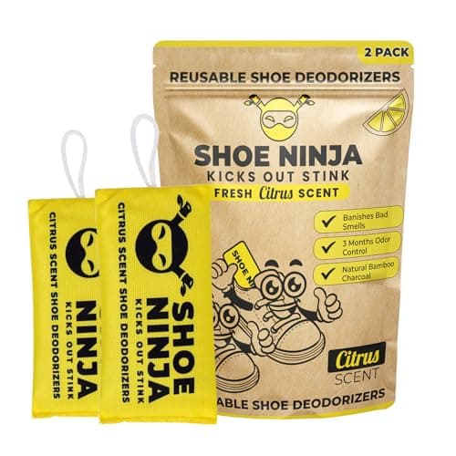 Shoe Ninja Shoe Deodorizer, Shoe Odour Eliminator, Football Boot, 2 Pack