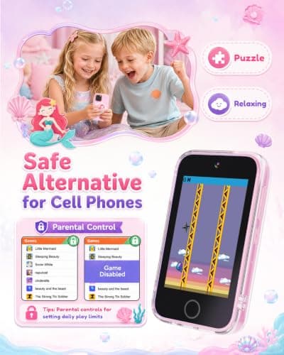Kids Phone for Girls, 3.5'' Touchscreen Toy Phone for 3-8 Year Old Girl — view 6