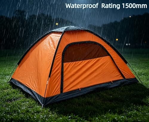 SAFACUS 4 Man Camping Tent - 3 to 4 Person Dome Tent Lightweight, Waterproof Family tent, Compact, Quick Setup. Outdoors, Backpacking — view 4
