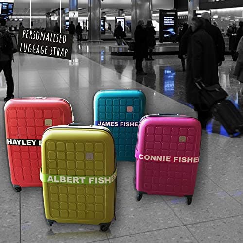 Personalised Luggage Strap TSA Lock 180cm x 5cm - Embroidered (Black TSA)