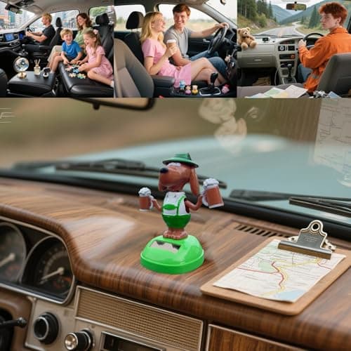 Nodding Dog – ABS | Creative Dancing Toy Hold Beer | Solar-Powered Dashboard Wagging Dog For Car Decoration, Cute Animated Figurine, Desk And Shelf Display, Kids And Adults Fun Gift, Home, Office, Tra — view 5