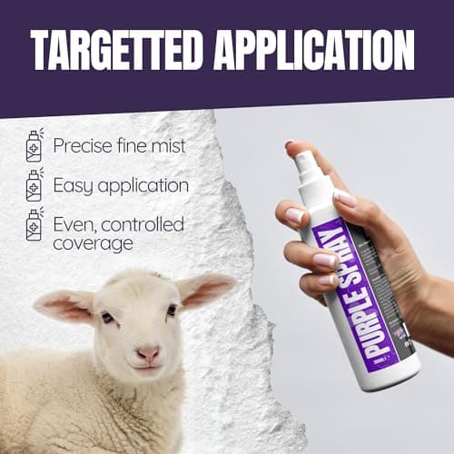 Purple Spray Wound Cleanser 300ml Gentian Violet Alternative Antibacterial Non Sting Animal First Aid for Horses Pets Livestock Poultry — view 4