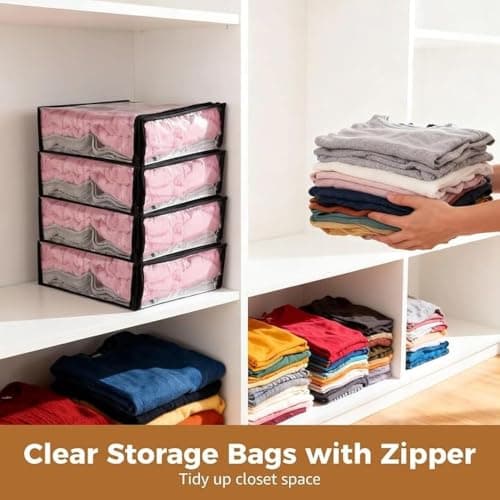 CYDZSRA Clear Organizer Bags Moth Proof Sweater Bags Waterproof Packing — view 2