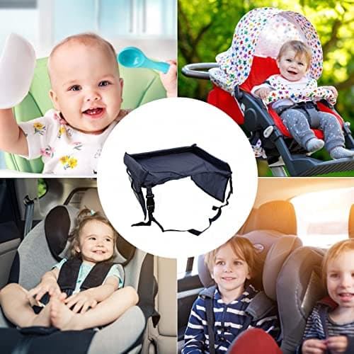 Carseat Tray for Kids, Car Seat Travel Tray for Toddler, Kids Travel Tray, Waterproof Car Seat Organizer Kids Travel Tray Bag - Carseat Food & Snack Lap Tray, Dining Table Storage Holdee — view 2