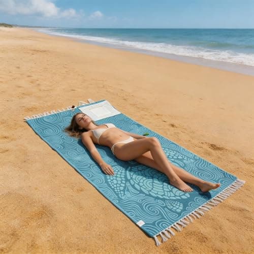 2 in 1 Beach Towel Bag Convertible Backpack,Convertible Towel Bag Backpack,Sandcloud Beach Towel Bags for Travel, Camping, Pool - Packable Inner Zip Pocket Dry Bag for Women and Men (Blue) — view 6