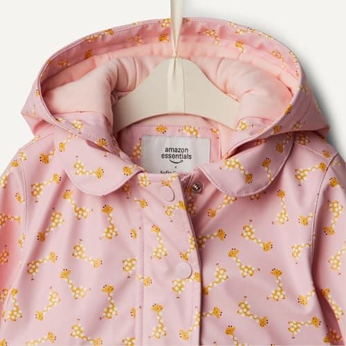 Amazon Essentials x Sofia Grainge Girls' Water-Repellent Rain Jacket, Light Pink Giraffe, 4 Years — view 4