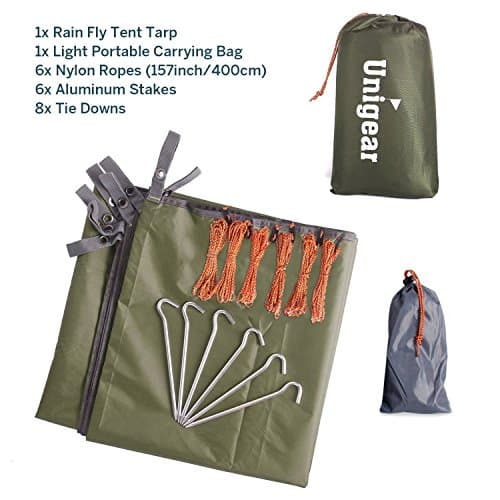 Unigear Camping Tarp Waterproof Rain Fly, Lightweight Tent Shelter Canopy — view 2