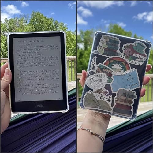 Clear Case for 6.8" All-New Kindle Paperwhite (11th Generation-2021) and Kindle Paperwhite Signature Edition,Lightweight Silicone Slim Rubber TPU Back Cover - Transparent (Clear) — view 4