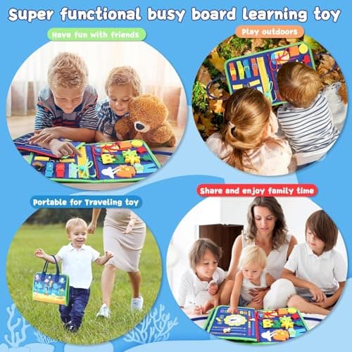 Busy Board for Toddlers, Montessori Learning Sensory Toys Activity Board — view 5