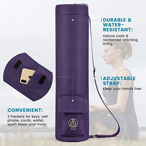 Gonex Yoga Mat Bag, Full-Zip Mat Carrier, Purple — view 2