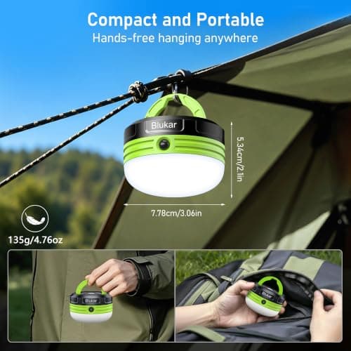 Blukar Camping Lights, Camping Lantern Outdoor Lamp with Magnetic Base — view 5