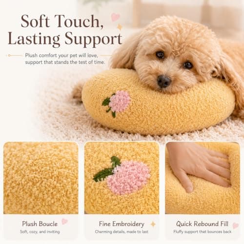 3 Pcs Cats and Small Dogs Neck Pillow Bed, U-Shaped Calming Neck Support — view 3