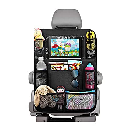 Gsrhzd Car Seat Organiser, with Clear Touch Screen Tablet Holder, 9 Pockets