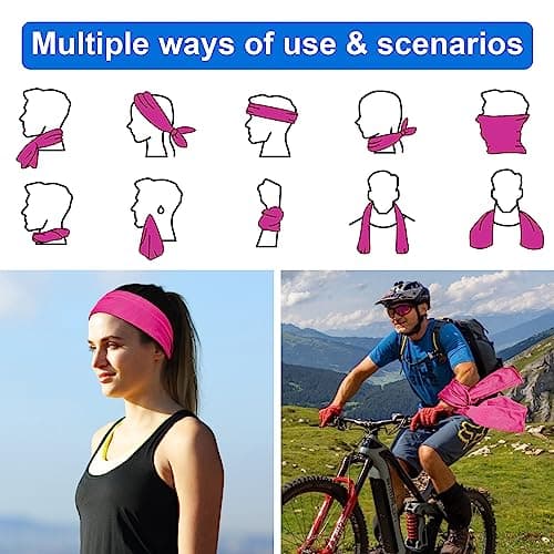 Sukeen Cooling Towel (40"x12"), Quick Dry Fitness Ice Towel for Gym, Golf, Yoga, Outdoor Work, Sports, Travel, Camping, Instant Cool for Neck and Face — view 5