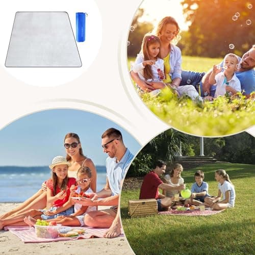 Aluminum Foil Camping Mat, 200x200cm Insulating Waterproof Thermal Foam Sleeping Mat, Foldable Tent Blanket For Outdoor Camping Hiking Picnic — view 4