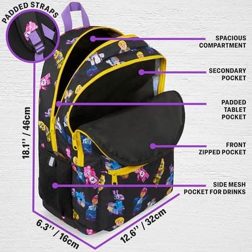 Get Trend Lego Fortnite Boys Large Backpack 46cm, Padded Straps School Bag — view 4