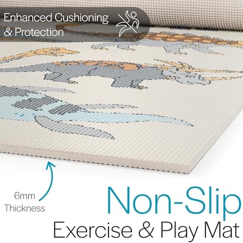 Core Balance Kids Yoga Mat, 152cm x 60cm, Dinosaur Pattern — view 4
