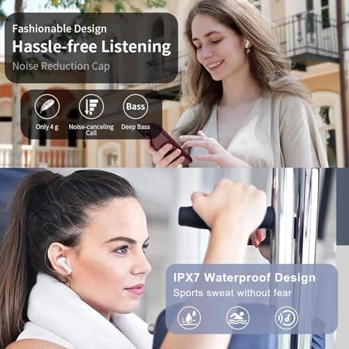 Robosynq Bluetooth 5.3 Wireless Earbuds, 30H Playtime, HiFi Stereo Sound, 4 ENC Noise Cancelling Mic, IPX7 Waterproof, Fast Charge Touch Control In-Ear Wireless Headphones for iPhone/Android/IOS — view 3