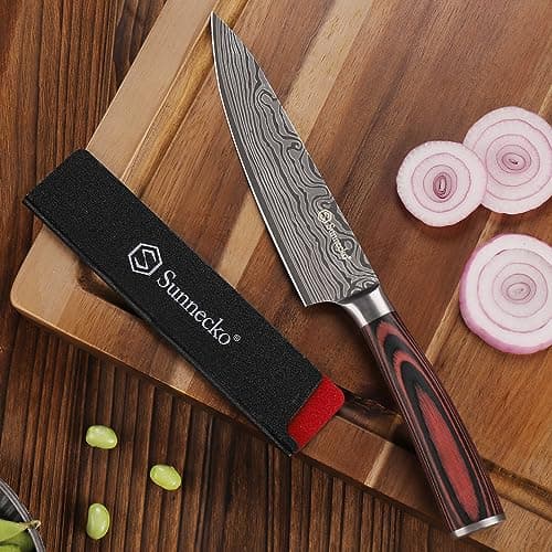 Sunnecko Utility Knife 5.5 Inch, Sharp Paring Knife for Fruit Vegetable — view 6