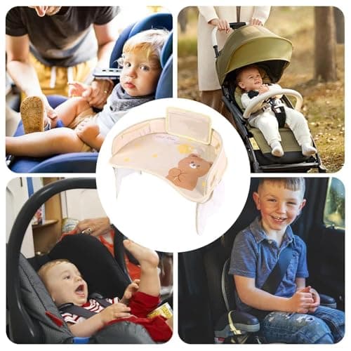 Car Seat Lap Tray, Kids Car Travel Tray, Large-Capacity Desk — view 4