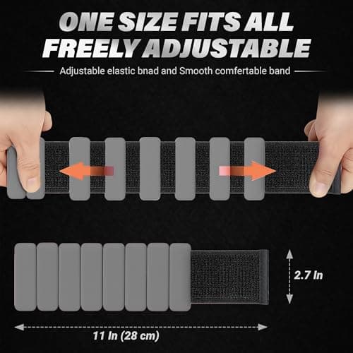KK Ankle Weights Adjustable Silicone Water Proof Wrist Weights for Men and Women Premium Comfort for Fitness, Therapy & Home Workouts - Set of 2 x 0.5kg (Pair) — view 2